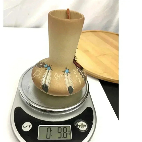 VTG Betty Selby 1988 Native American Southwest Art Pottery Feather Vase #415 - Picture 5 of 9